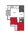 Two Bedroom One Bath Lower Level